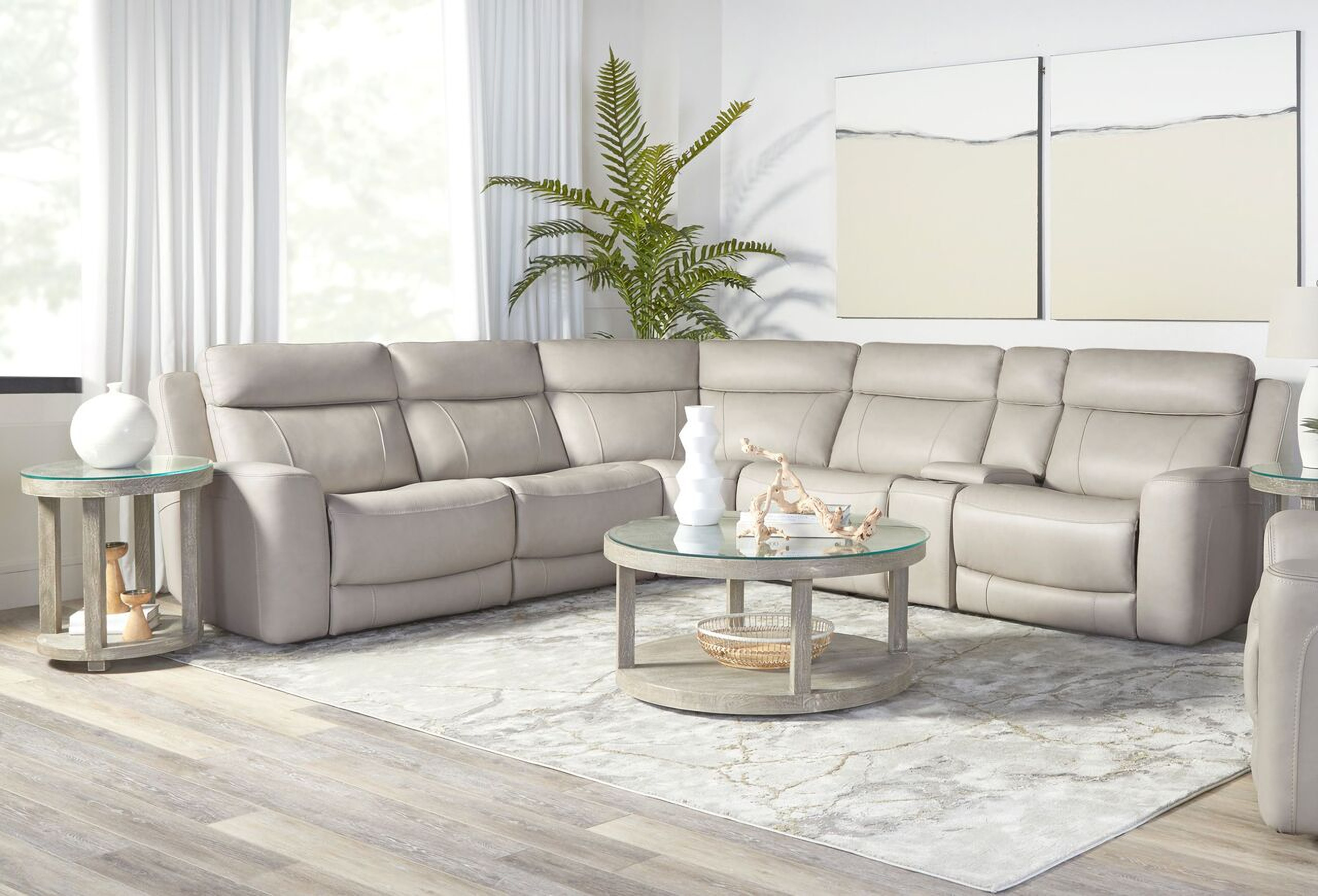 Calgary 6-Piece Sectional In Stone | 1stopbedrooms