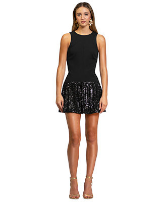 RACHEL Rachel Roy Women's Lindy Sequin Scoop Neck Mini Dress - Macy's | Macy's