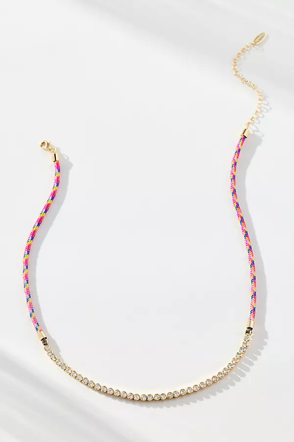 Delicate Corded Crystal Necklace | Anthropologie (US)