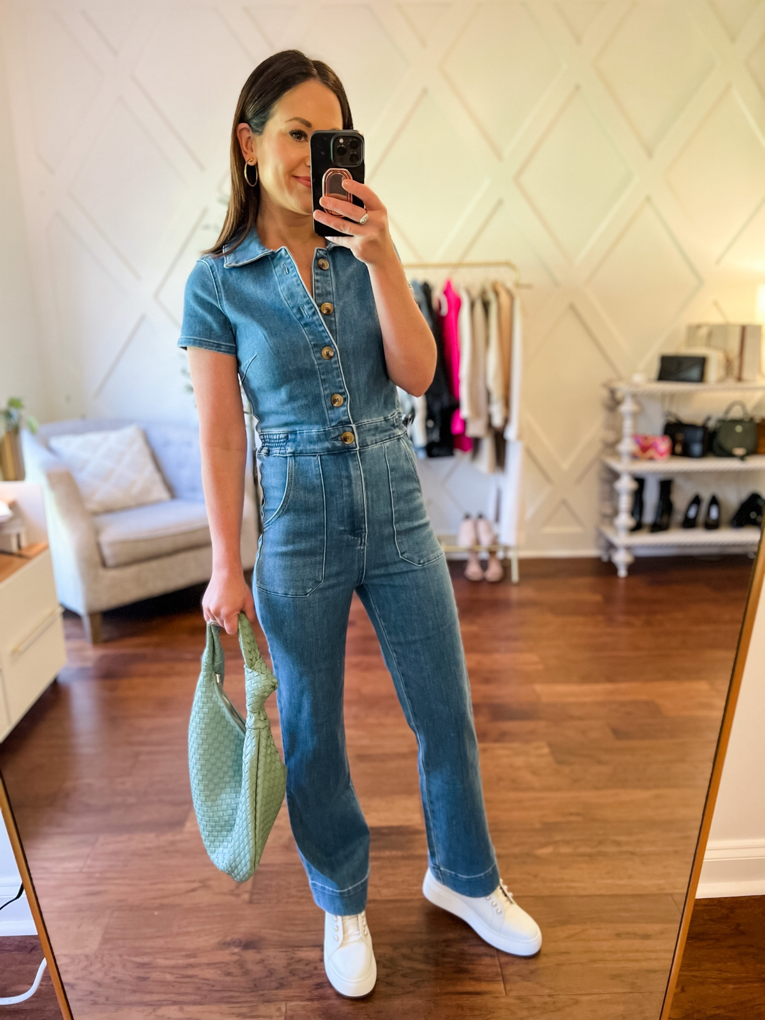 Best denim jumpsuit - wearing xs - I’m 5’3 

#LTKSeasonal #LTKFind #LTKstyletip