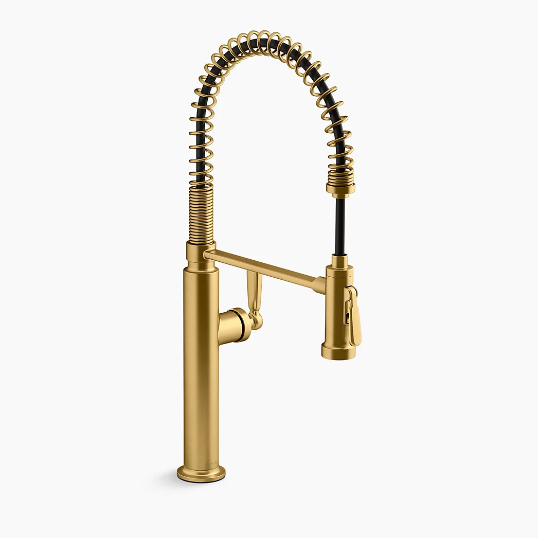 Semi-professional kitchen sink faucet with two-function sprayhead | Kohler