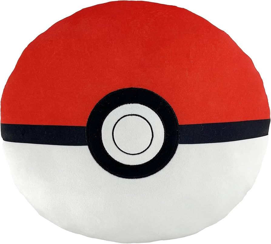 Northwest Pokemon Poke Ball Cloud Pillow 12" – Plush Pokemon Stuffed Toy, Kids Room Decor, Cart... | Amazon (US)