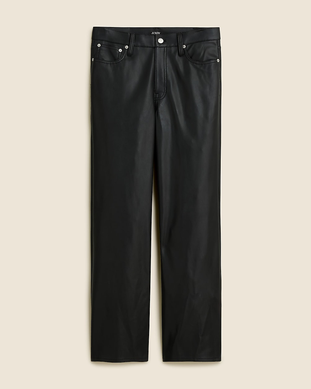 Slim wide-leg pant in faux leather | J. Crew US