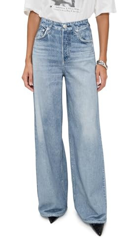 rag & bone Women's Miramar Terry Sofie Wide Pants, Raily, Blue, 29 | Amazon (US)