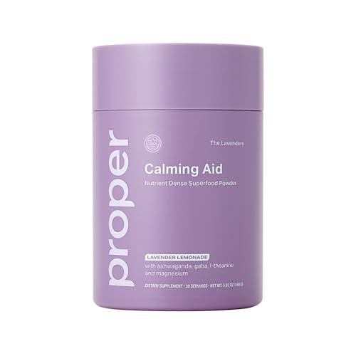 Proper, The Lavenders Calming Aid. Sleep and Relaxation Drink Mix. GABA L-Theanine Supplement with Magnesium, Lavender, Lemon Balm, and Ashwagandha. Natural Calm Stress Support Supplements | Amazon (US)