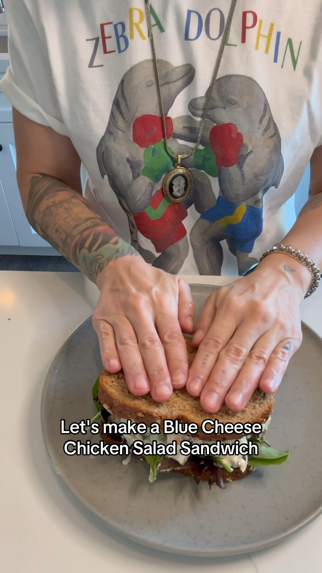 Let’s make a Blue Cheese Chicken Salad Sandwich! 
Here’s the recipe ❤️
https://wolfcaster.kitchen/recipes/f/blue-cheese-chicken-salad-sandwich