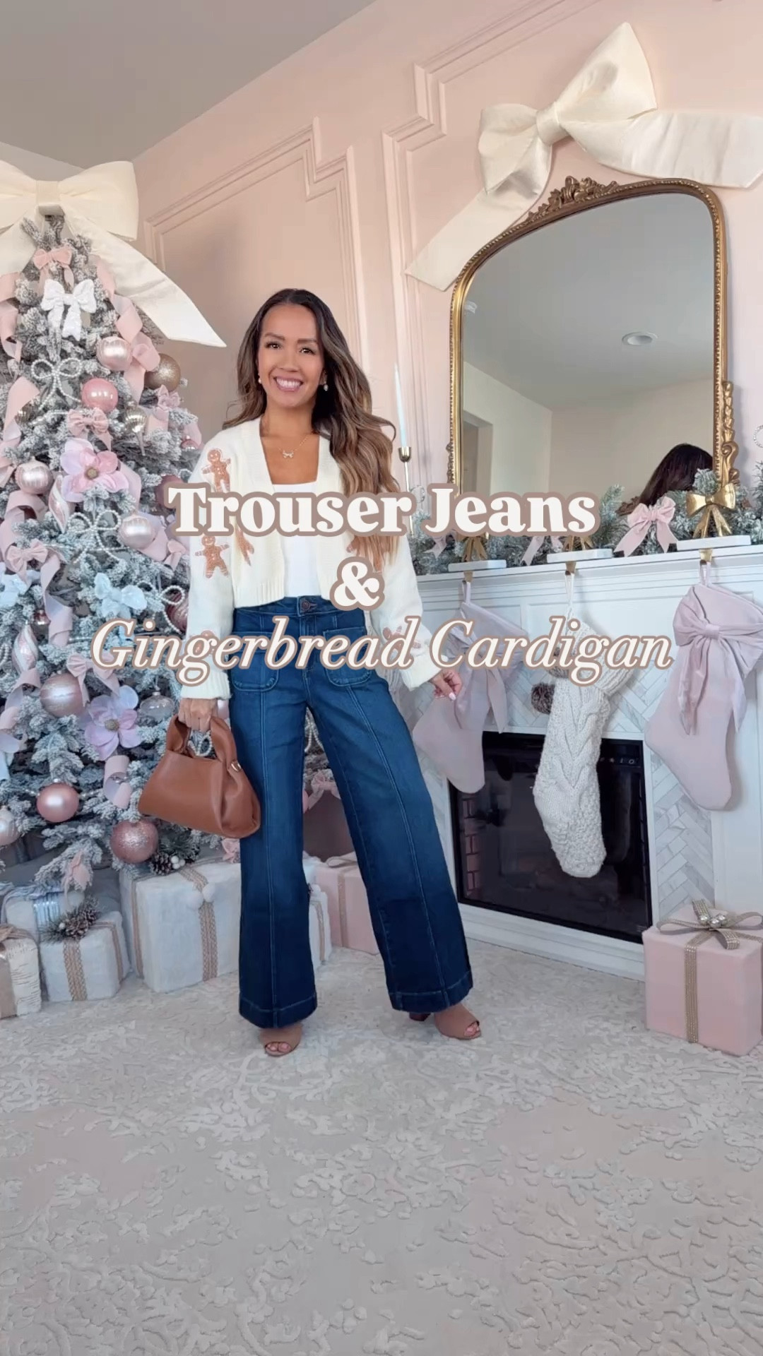 Trousers jeans - restocked (wearing size 0P shirt)

Gingerbread cardigan - size small 

#LTKWatchNow #LTKHoliday #LTKFindsUnder50