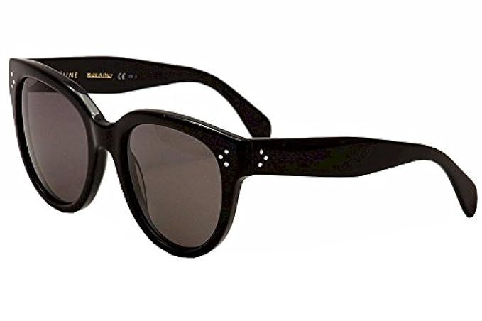 Celine Women's 41755/S 41755S 807/3H Black Polarized Cat Eye Sunglasses 55mm | Amazon (US)
