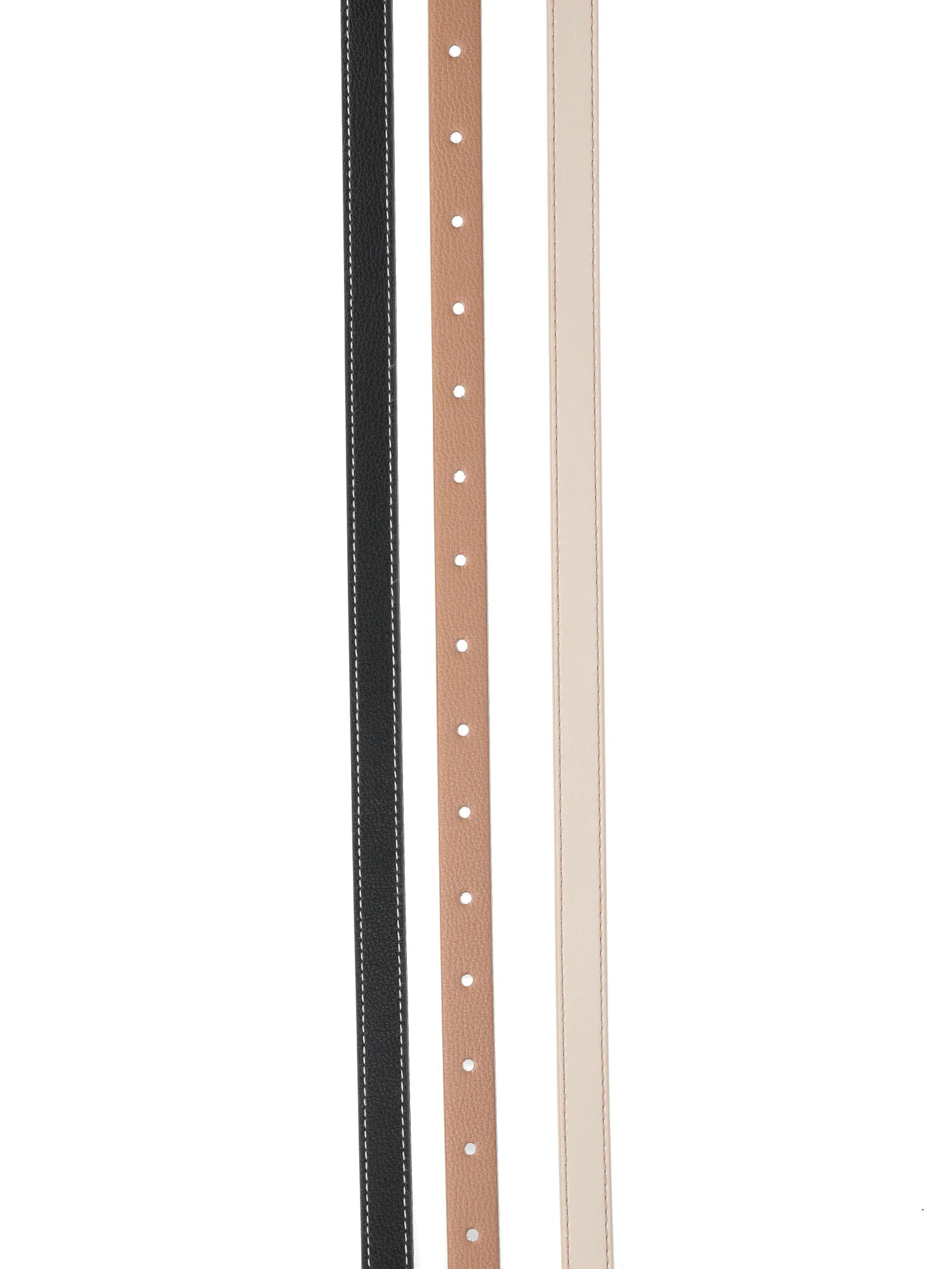 No Boundaries Women's 3 for 1 Belts, Ivory/Caramel/Black, XL | Walmart (US)