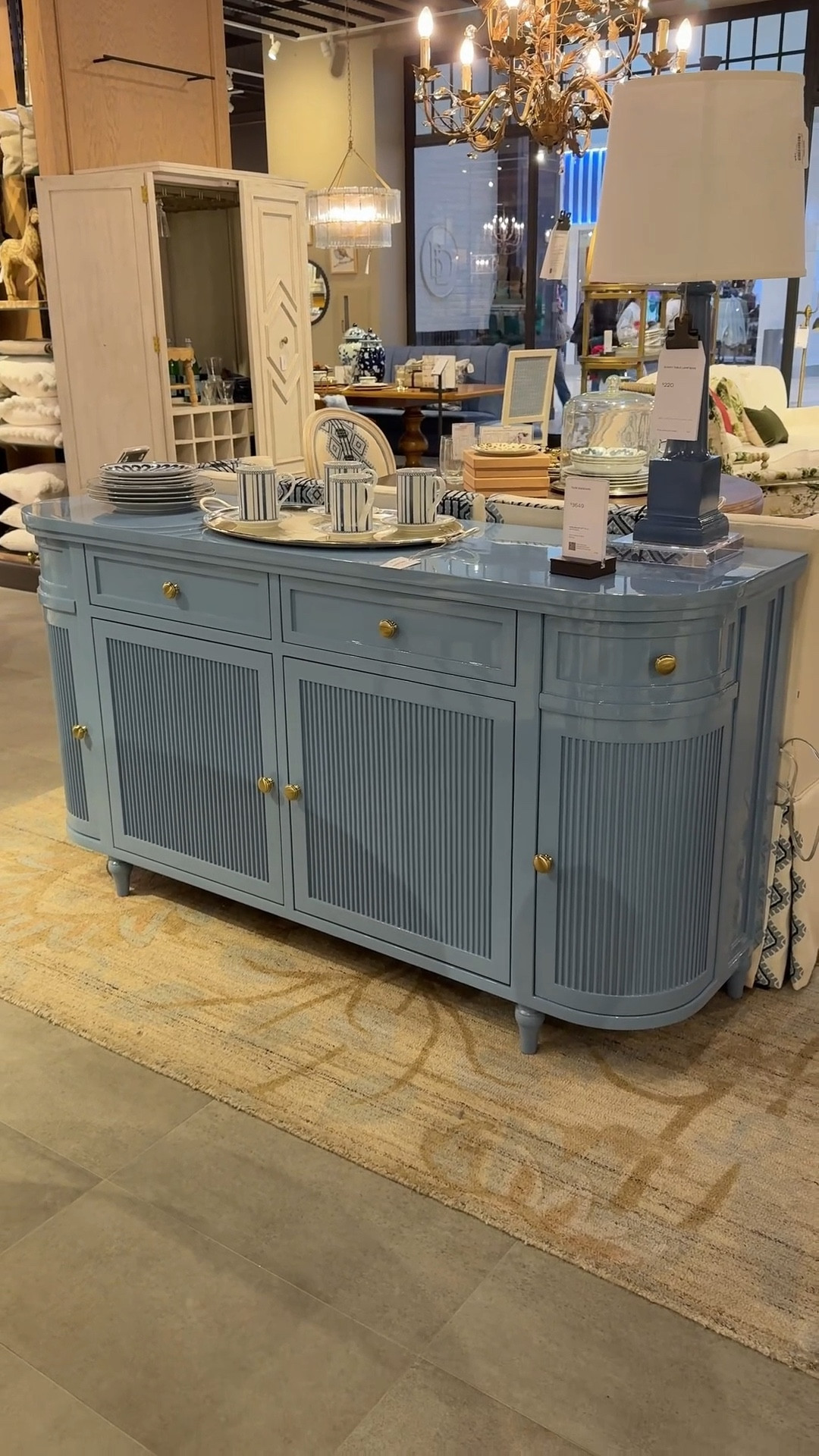 Major sale alert! 😍 The Tilde Sideboard from Ballard Designs is 25% off during the Living Room Event — such a great time to invest in this piece. 🙌🏻 Classy, elegant, and sophisticated, the soft light blue finish feels pretty and polished — especially in a formal dining room. 🩵 The fluted detailing and antique brass hardware elevate the entire look, while the spacious cabinets and drawers offer generous storage for serveware, linens, and entertaining essentials. 🍽️🥂 A truly well-crafted piece that brings both presence and practicality. Linked this sideboard and more blue storage favorites to shop! 💫 #BallardDesigns #DiningRoomInspo #Sideboard

#LTKSaleAlert #LTKHome