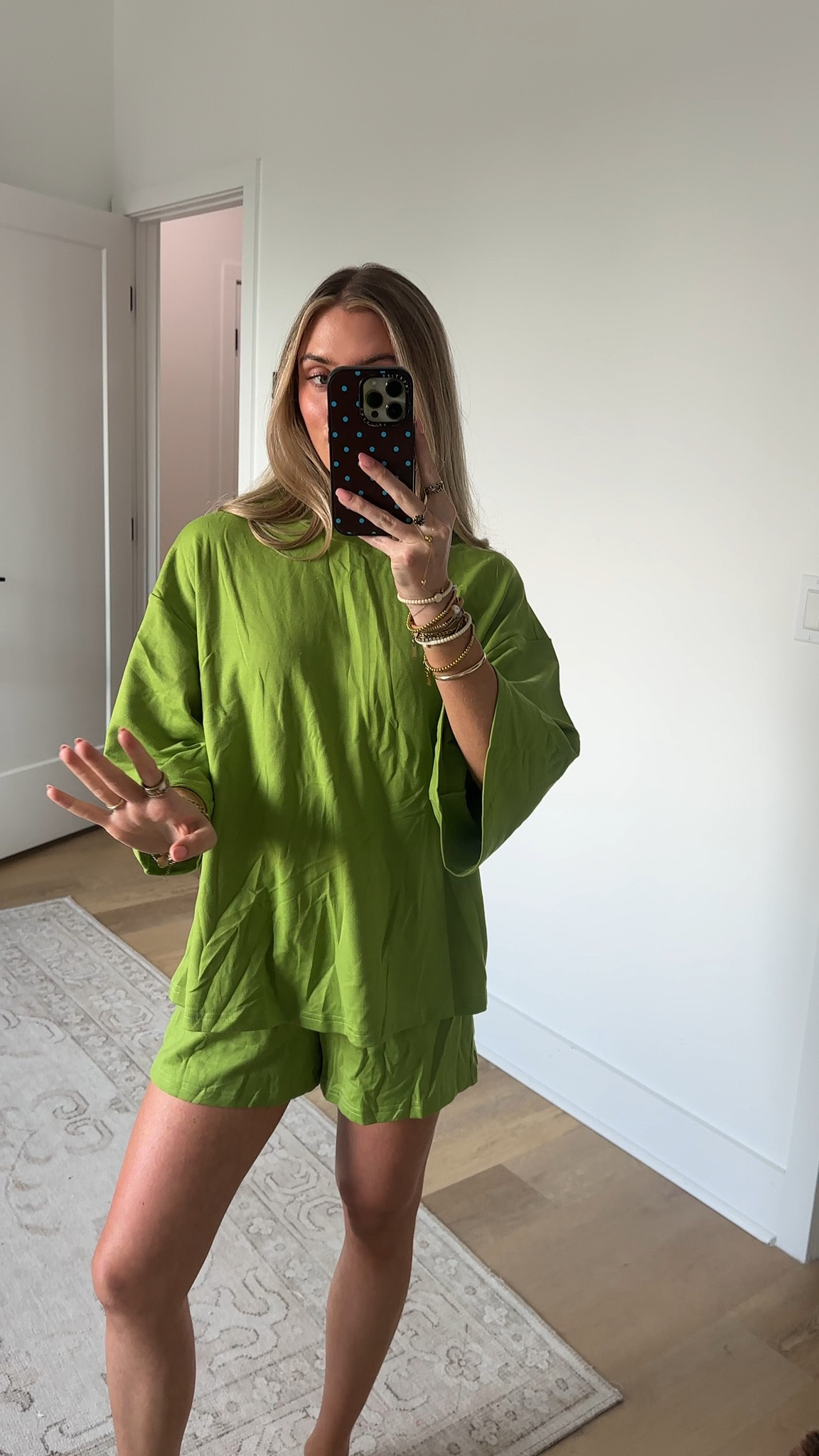 Amazon size small Tankaneo Womens Pajama Sets 3/4 Sleeve Oversized Tops & Loose Fit Shorts Lounge Set with Pockets Loungewear

#LTKootd #LTKSaleAlert #LTKSeasonal