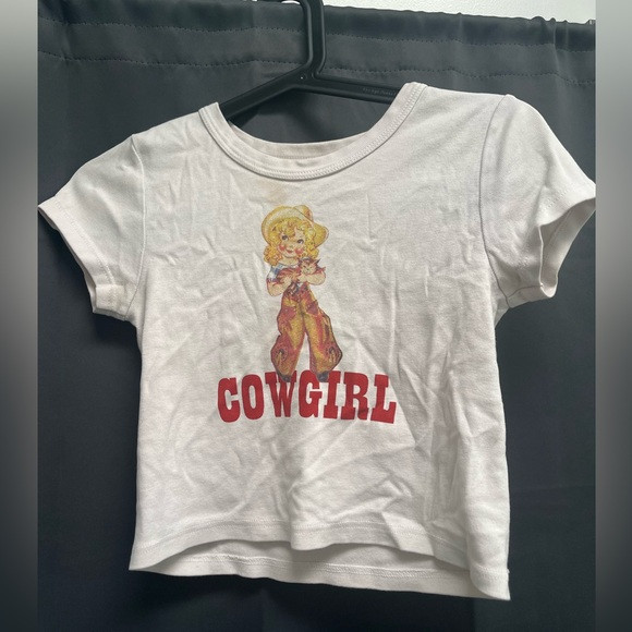 Brandy Melville Cowgirl Graphic Baby Tee | Poshmark