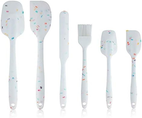 Heat Resistant Silicone Spatulas Set 6pcs, Seamless Design Non-Stick Mixing Spatulas with Stainless  | Amazon (US)