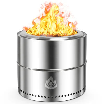 R.W.FLAME Stainless Portable Smokeless Outdoor Fire Pit With Bag | Wayfair North America