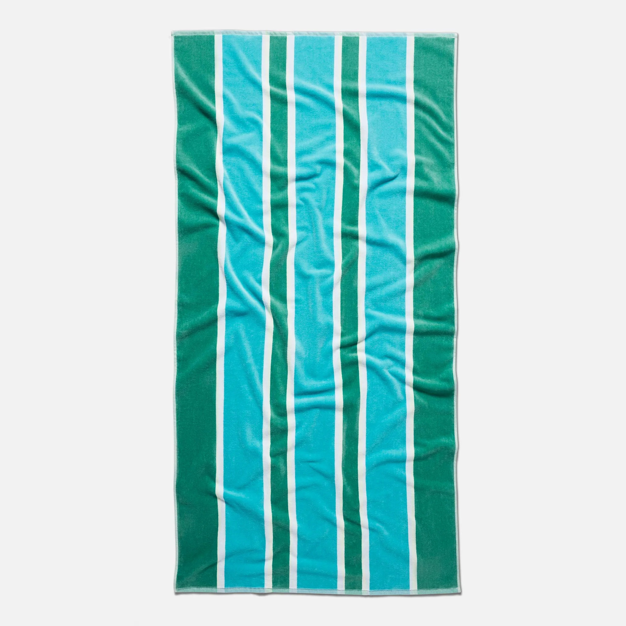 Brooklinen Boardwalk Beach Towel in Striped Pool | Brooklinen