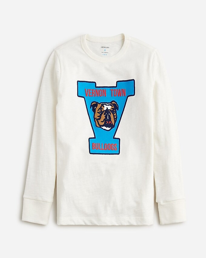 Boys' long-sleeve varsity dog graphic T-shirt | J. Crew US