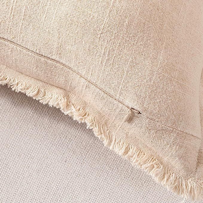 ATLINIA Decor Throw Pillow Cover - Decorative Farmhouse 20x20 Pillows Cover Linen Boho Cushion Co... | Amazon (US)