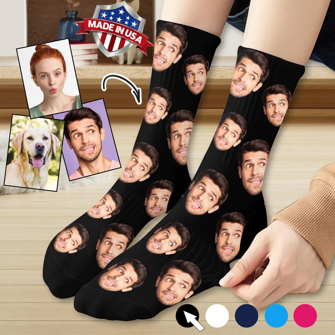 Custom Face Socks, Custom Socks for Man Women, Personalized Picture Socks, Photo Sock, Custom Soc... | Etsy (US)