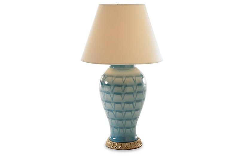 Ceramic Table Lamp, Turquoise | One Kings Lane