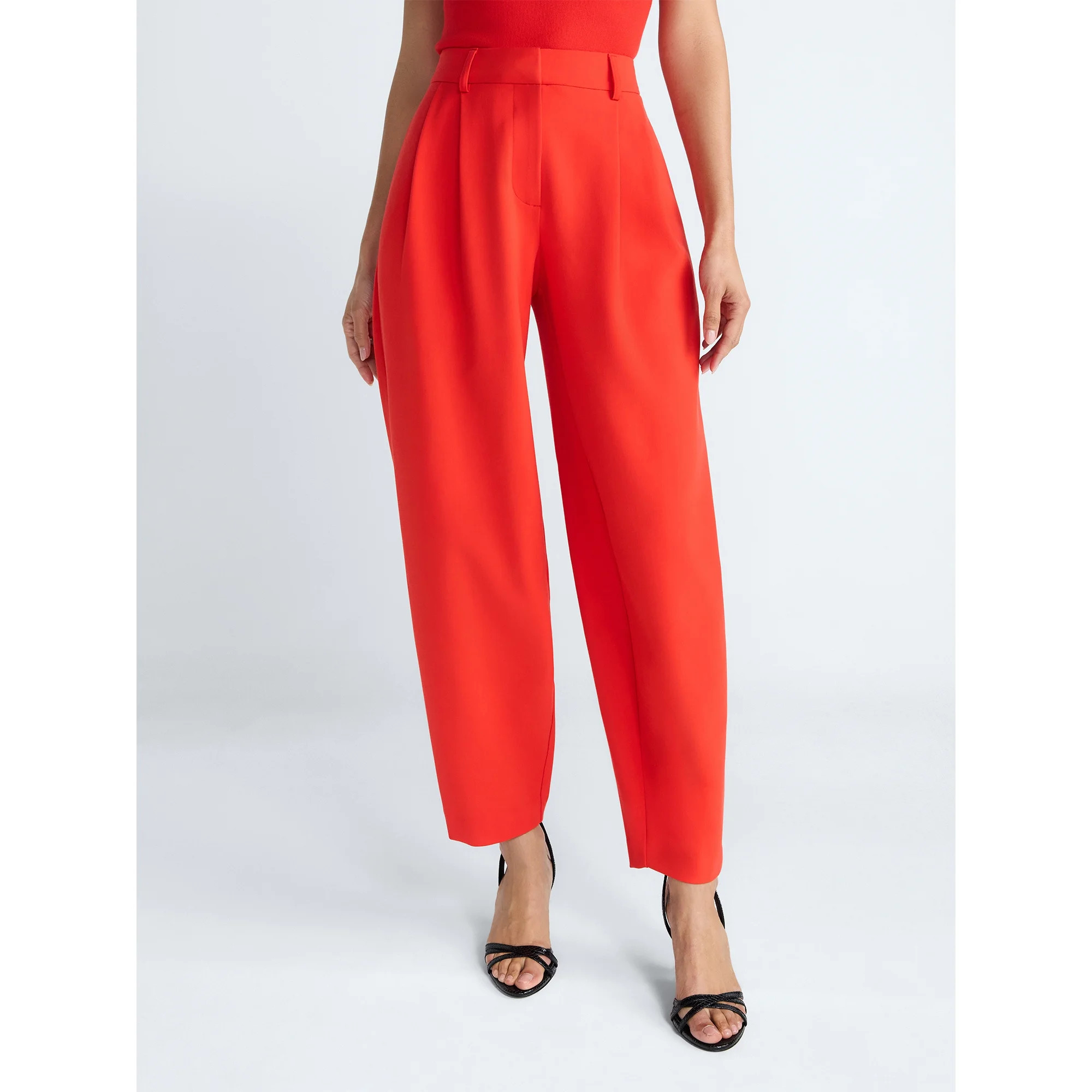 Devil Wears Prada Scoop Collection Women’s and Women's Plus High Rise Pleated Trousers, 30" Ins... | Walmart (US)