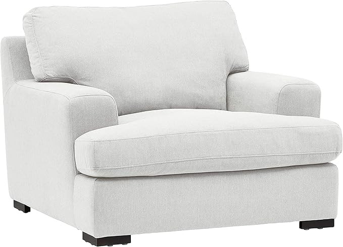 Amazon Brand – Stone & Beam Lauren Down-Filled Oversized Living Room Accent Armchair, 46"W, Pea... | Amazon (US)