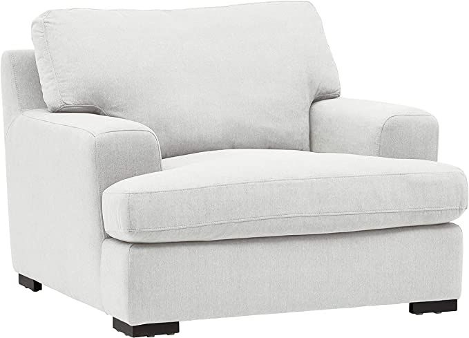 Amazon Brand – Stone & Beam Lauren Down-Filled Oversized Living Room Accent Armchair, 46"W, Pea... | Amazon (US)