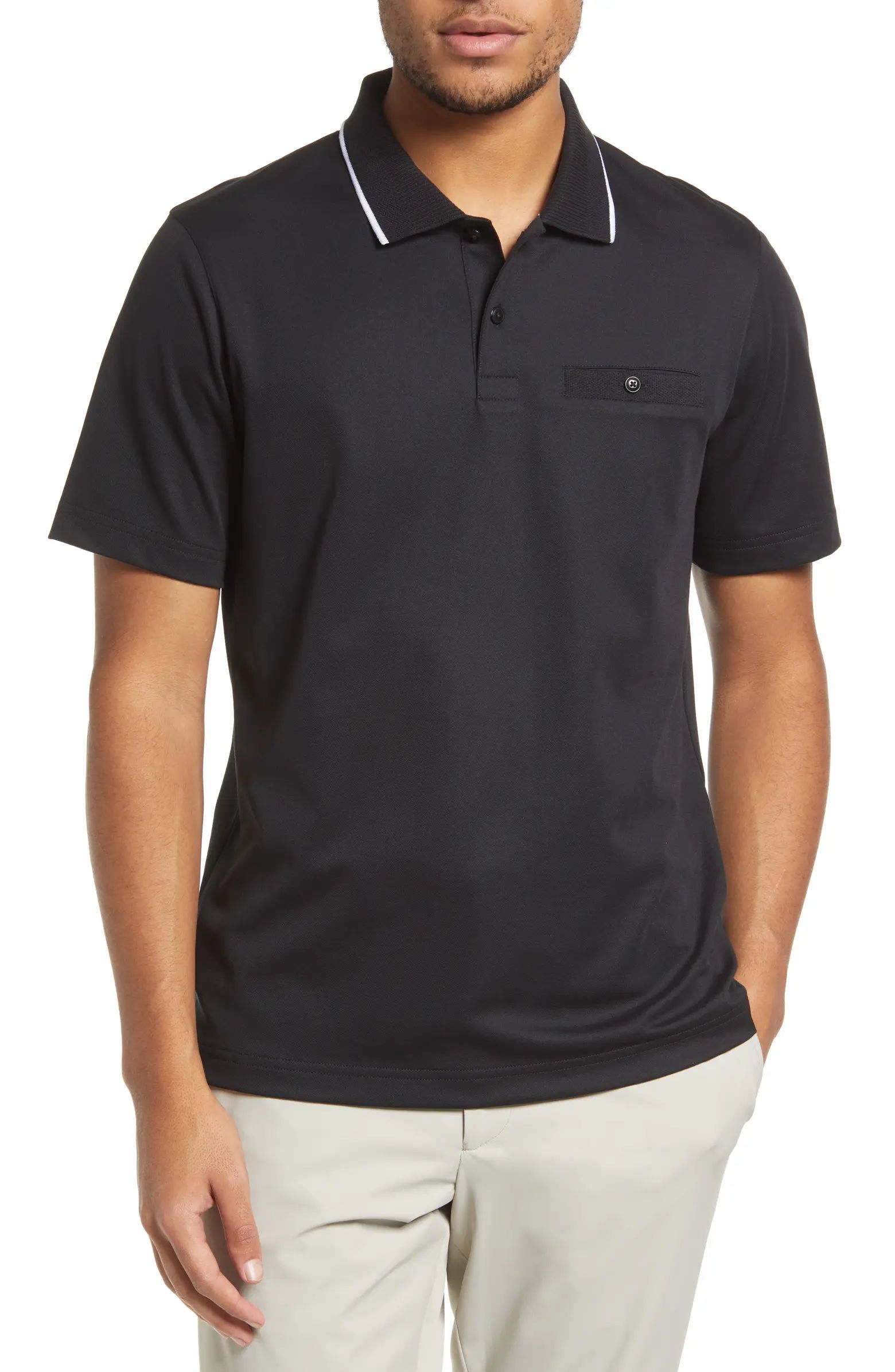 Galton Tipped Cotton Blend Polo | Nordstrom