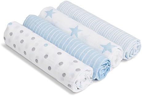 aden + anais Essentials Muslin Swaddle Blankets for Baby Girls and Boys, Newborn Receiving Blanket f | Amazon (US)