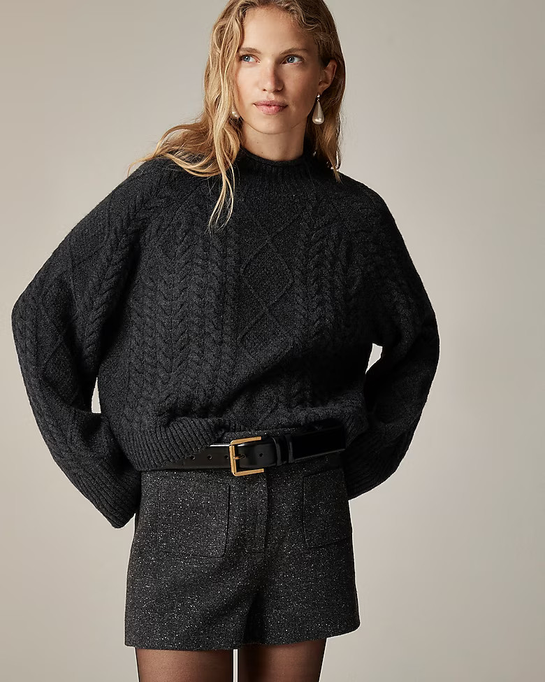 Cable-knit Rollneck™ sweater in Supersoft yarn | J. Crew US