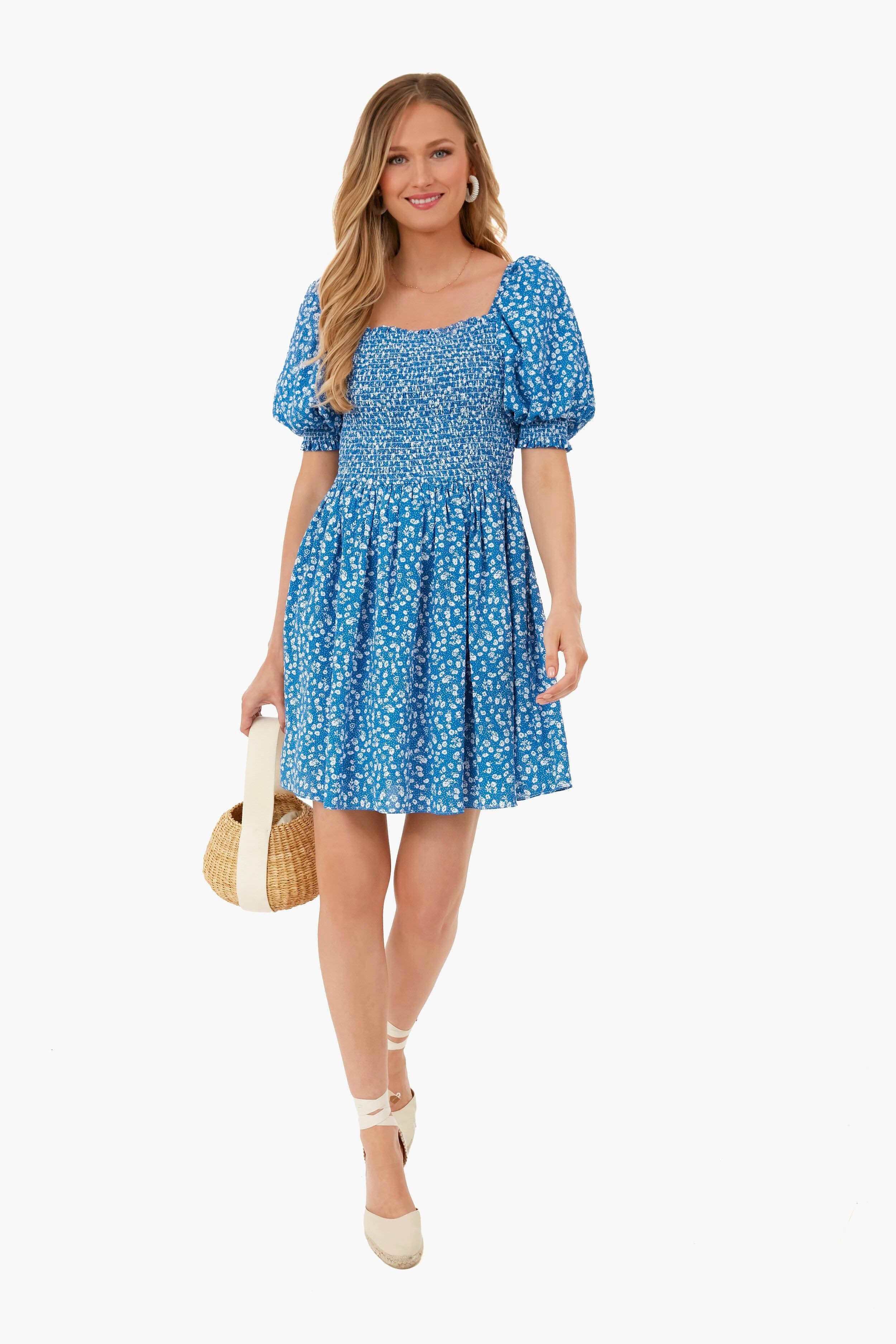 Blue Ditsy Floral Pai Mini Dress | Tuckernuck (US)