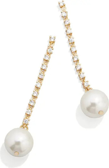 Laney Imitation Pearl Linear Drop Earrings | Nordstrom