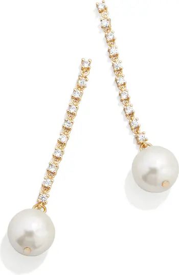 Laney Imitation Pearl Linear Drop Earrings | Nordstrom
