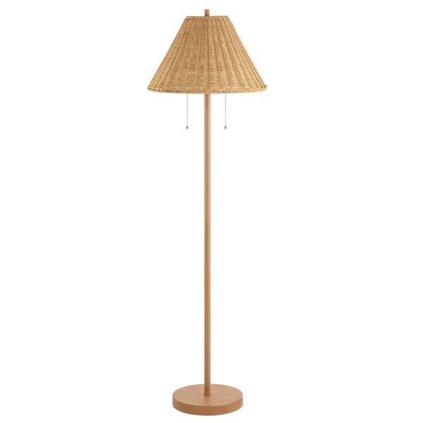 61'' Brown Wood Traditional Floor Lamp | Wayfair North America