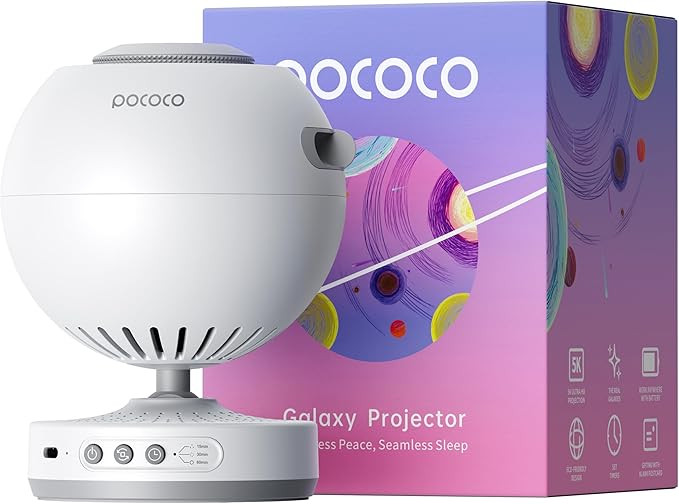 POCOCO Galaxy Star Projector for Bedroom with Replaceable Optical Film Discs, Home Planetarium Ni... | Amazon (US)