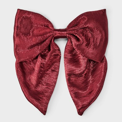 Shiny Satin Bow Hair Barrette - A New Day™ Burgundy | Target