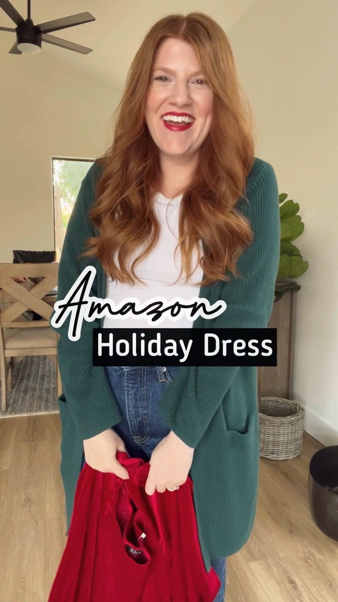 Loving this amazon dress for the holidays! Can be worn on or off the shoulder. Sized down to a small. Velvet dress. Holiday dress. 

#LTKstyletip #LTKunder50 #LTKHoliday