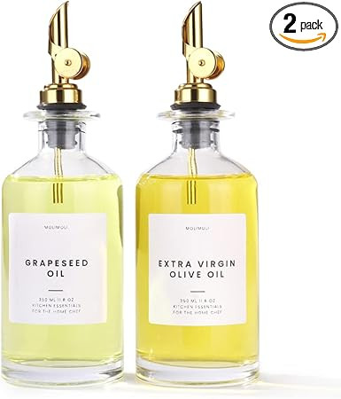 Molimoli Olive Oil Dispenser Bottle for Kitchen, Oil Dispenser w. Weighted Pourer, Glass Bottle D... | Amazon (US)
