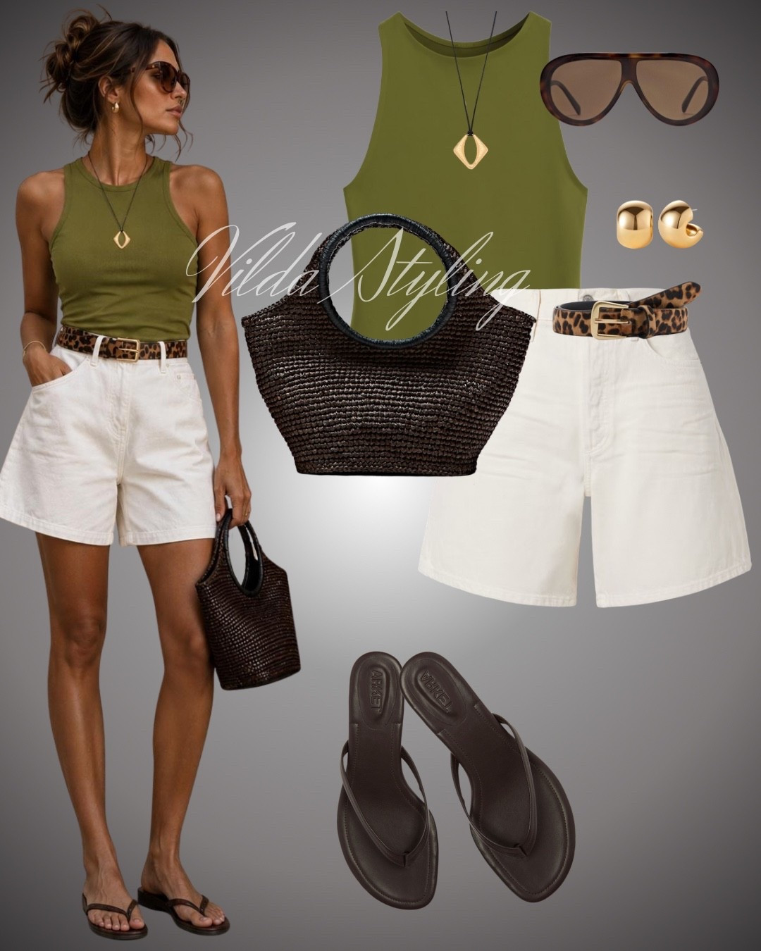 Effortless summer style 🌿 White denim + olive green + rich brown accessories = the perfect everyday look. Simple, chic, and timeless. 
#LTKStyle #LTKFashion #SummerStyle #CasualChic #EverydayOutfit #NeutralStyle #OliveGreen #WhiteDenim #EffortlessStyle #OOTD

#LTKsummer #LTKeurope #LTKstyletip