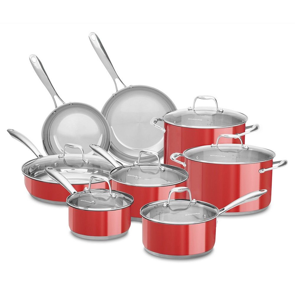 KitchenAid Cookware Set 14pc Red | Target