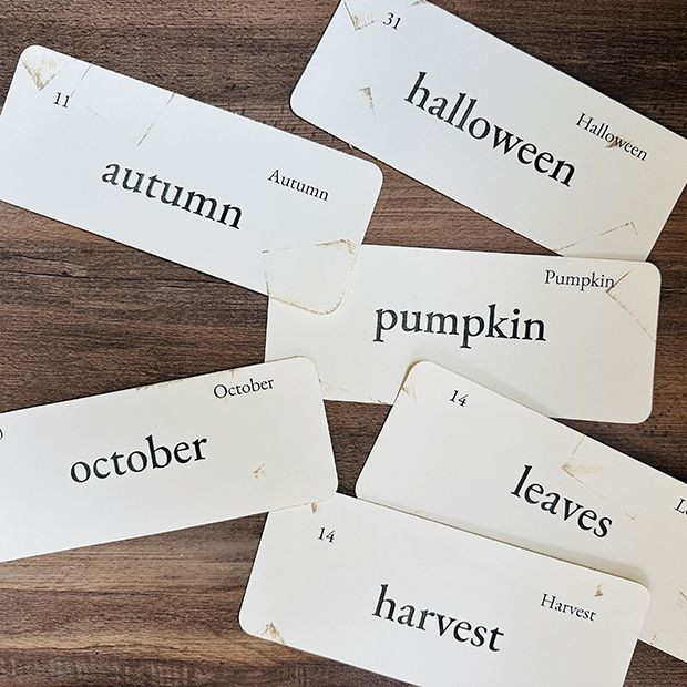 Autumn Primitive Flash Card Set of 6 | Antique Farm House