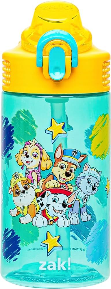 Zak Designs Sage PAW Patrol Water Bottle For School or Travel, 16oz Durable Plastic Water Bottle ... | Amazon (US)