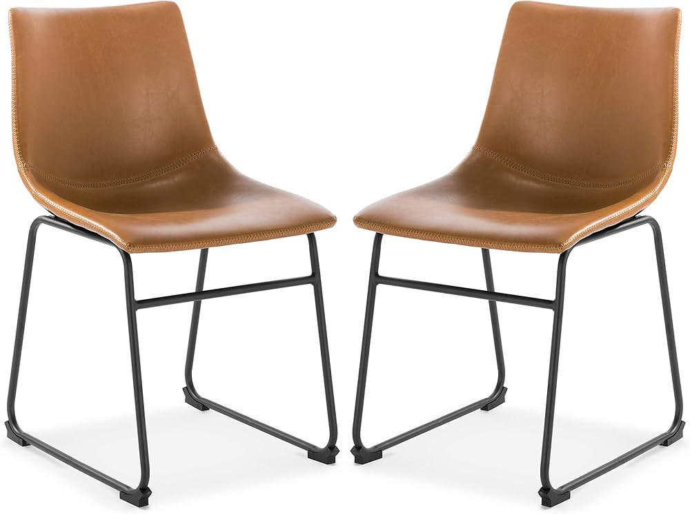 Edgemod Brinley Dining Chair in Tan (Set of 2) | Amazon (US)