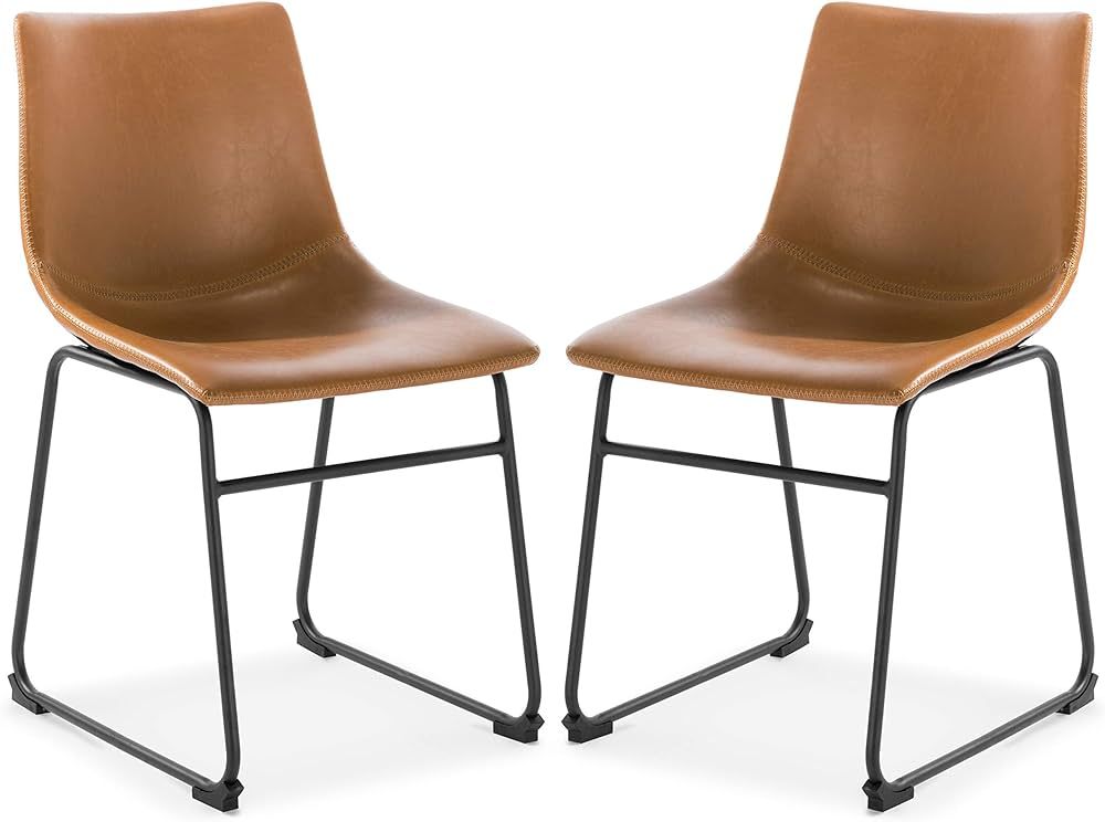 Edgemod Brinley Dining Chair in Tan (Set of 2) | Amazon (US)