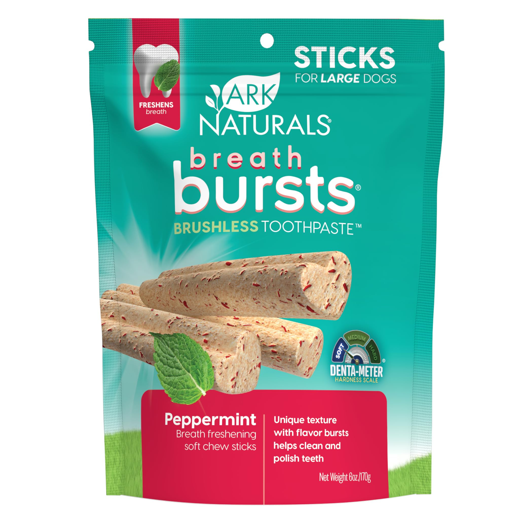 ARK Naturals Breath Bursts Brushless Toothpaste, Dog Dental Sticks for Large Breeds, Unique Textu... | Amazon (US)