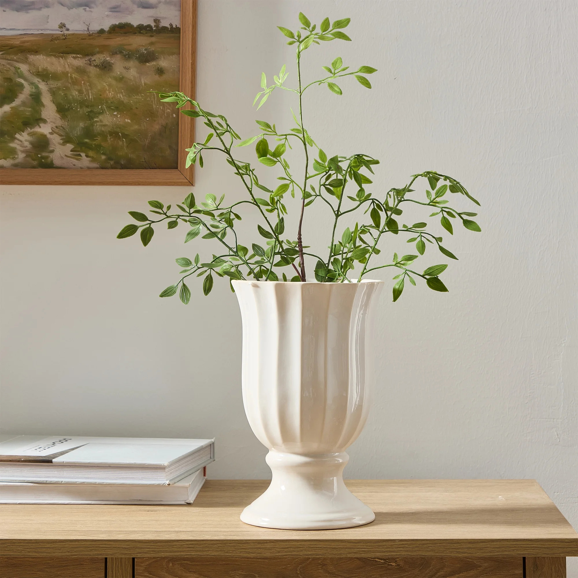 My Texas House 10" White Ceramic Planter Ceramic Vase | Walmart (US)