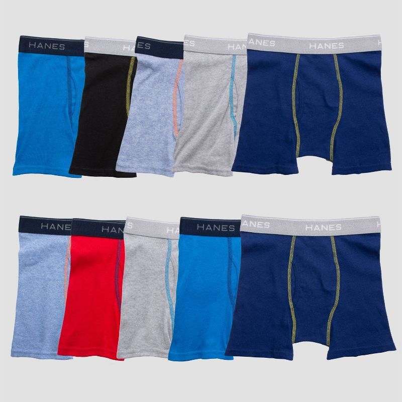 Hanes Boys' 10pk Boxer Briefs - Colors Vary | Target