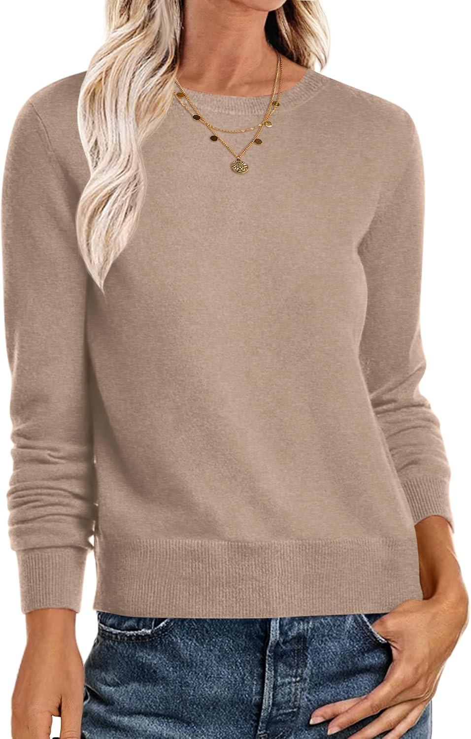 ANRABESS Sweaters for Women Long Sleeve Lightweight Fall Outfits | Amazon (US)