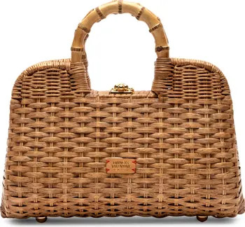 Buzzy Woven Wicker Top Handle Bag | Nordstrom
