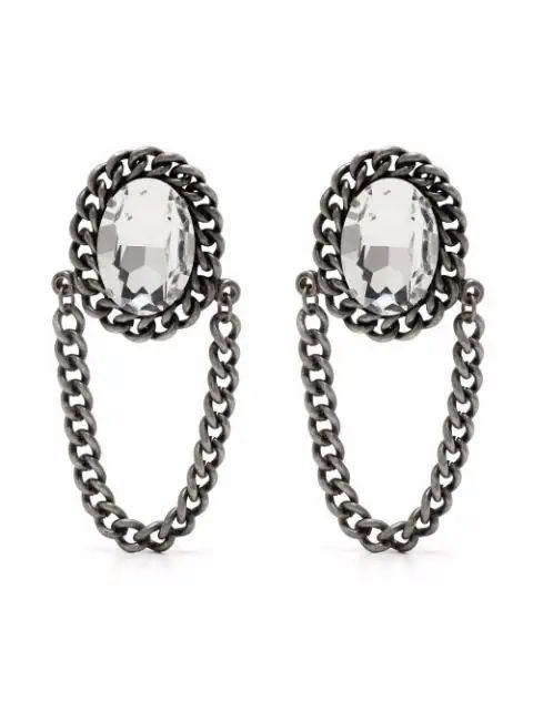 gemstone chain-trim earrings | Farfetch (AU)