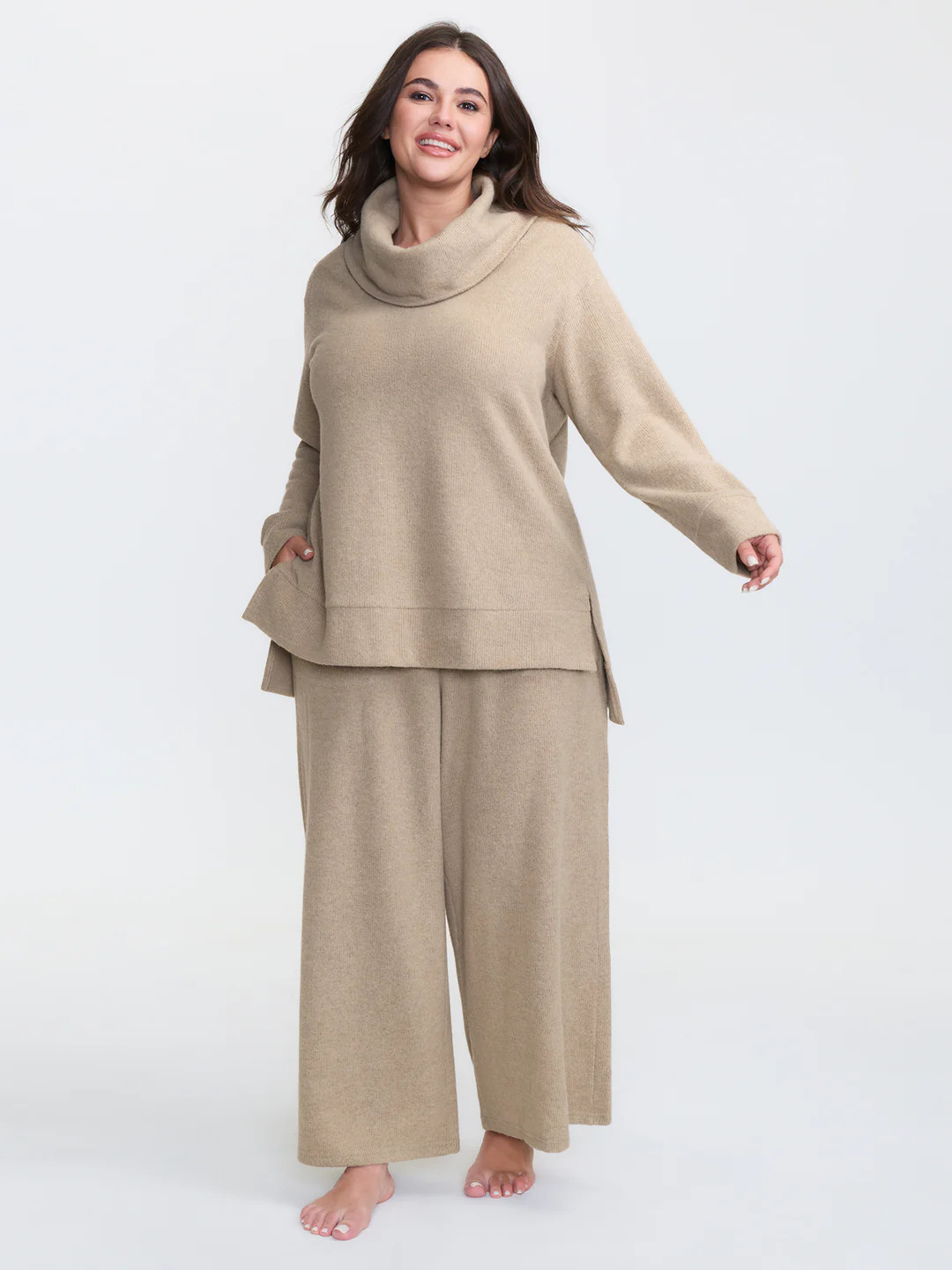 Turtleneck Snuggle-Worthy Loungewear Set | Bloomchic
